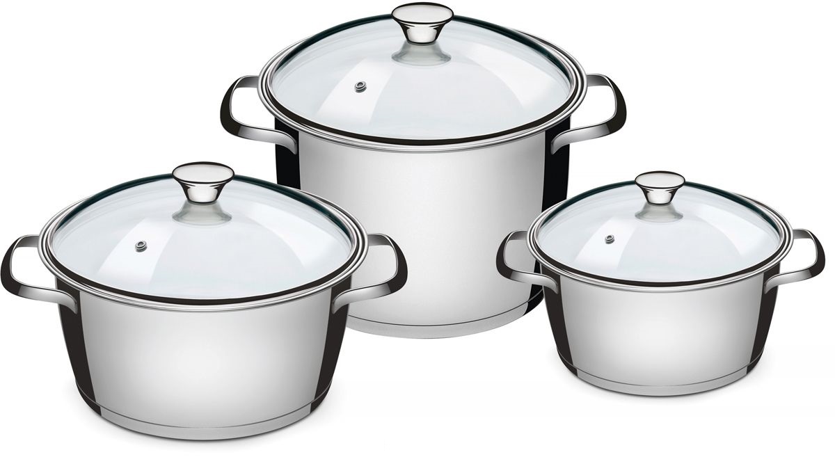 Tramontina Allegra Набор кастрюль 3 пр. 65660/024 (подходит для индукционных плит)